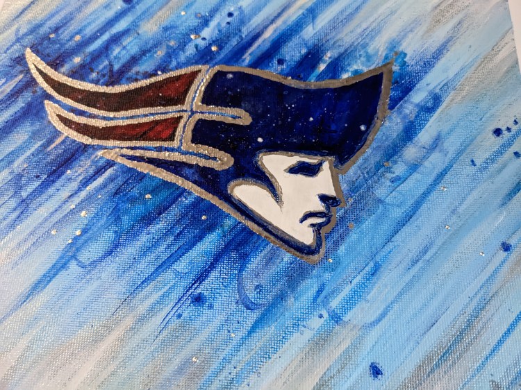 New England Patriots; Sports; Football; Acrylic on Canva Paper